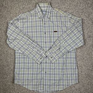 Carhartt Button Down Shirt Men’s Large Green Black Plaid Long Sleeve